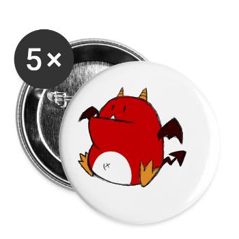 Monster - Buttons small 1''/25 mm (5-pack) - white - Front