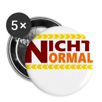 Spruch, nicht normal, lustig, cool - Buttons klein 25 mm (5er Pack) - Weiß - Vorne