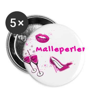Malle, Vacances, Boisson, Etoiles - Lot de 5 petits badges (25 mm) - blanc - Devant