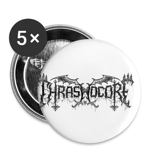 Thrashocore_MOYEN_Noir - Lot de 5 petits badges (25 mm)
