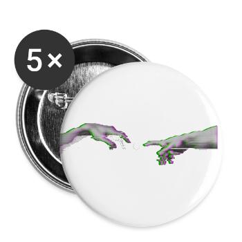 Generierung wird geladen - Buttons klein 25 mm (5er Pack) - Weiß - Vorne