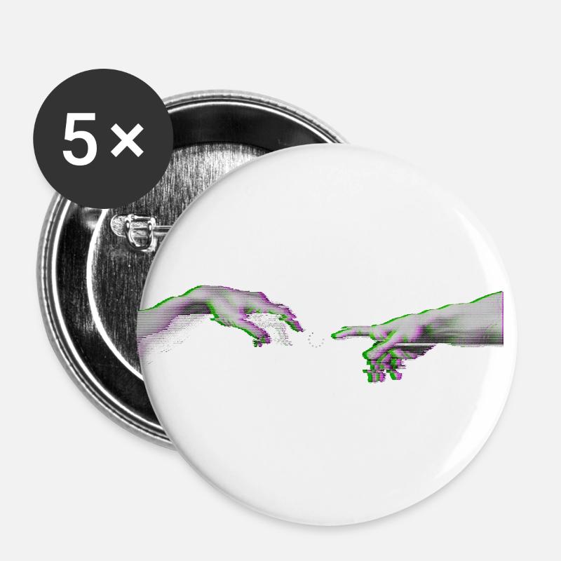 Generierung wird geladen - Buttons klein 25 mm (5er Pack) - Weiß