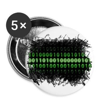 mathematics - Buttons small 1''/25 mm (5-pack) - white - Front