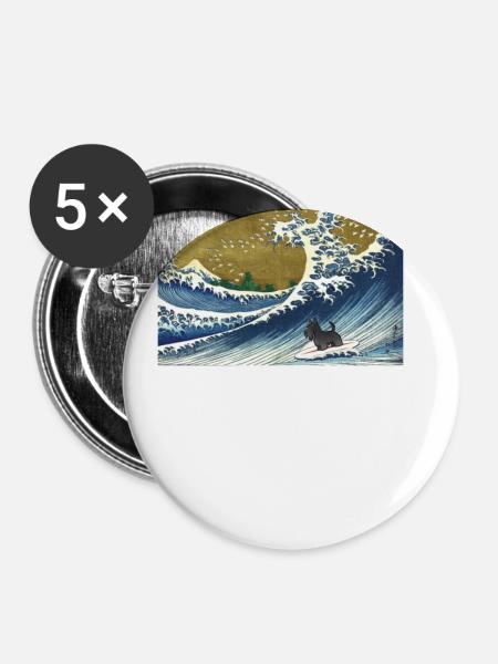 Schottischer Terrier - Buttons klein 25 mm (5er Pack) - Weiß