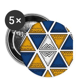 Wax Pembetatu Africa Kente Bogolan - Buttons small 1''/25 mm (5-pack) - white - Front