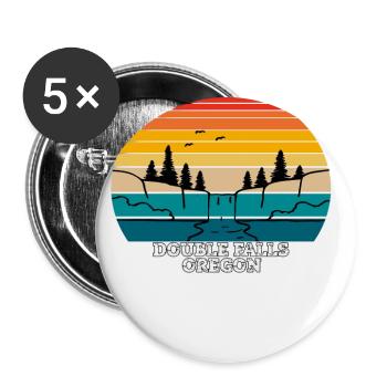 Double Falls Oregon - Buttons klein 25 mm (5er Pack) - Weiß - Vorne