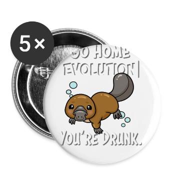 Platypus - Buttons small 1''/25 mm (5-pack) - white - Front
