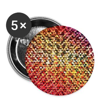 Muster (Bunte Streifen) 02 - Buttons klein 25 mm (5er Pack) - Weiß - Vorne