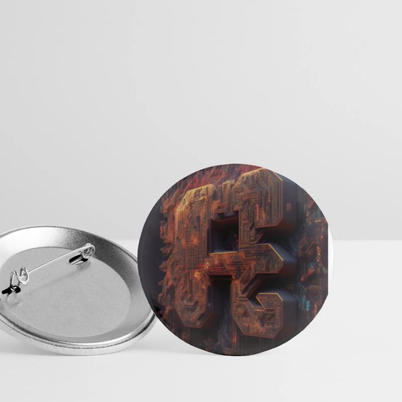 Computer pattern, patterned, abstrackt, nerd, Si-Fi Buttons small 1''/25 mm (5-pack)