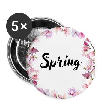 Spring - Buttons small 1''/25 mm (5-pack) - white - Front