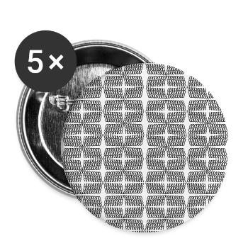 UNI - Lot de 5 petits badges (25 mm) - blanc - Devant