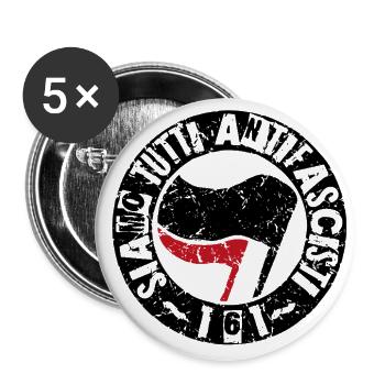 Siamo Tutti Antifascisti 161 Antifa - Buttons klein 25 mm (5er Pack) - Weiß - Vorne