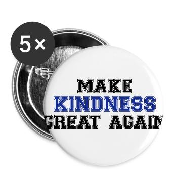Make kindness great again - Lot de 5 petits badges (25 mm) - blanc - Devant