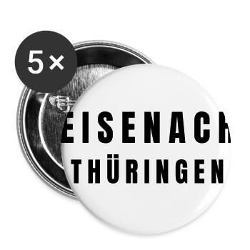 Eisenach, Thuringe - Lot de 5 petits badges (25 mm) - blanc - Devant