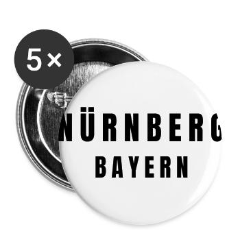 Nürnberg Bayern - Buttons klein 25 mm (5er Pack) - Weiß - Vorne