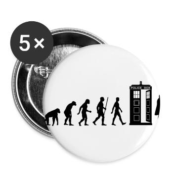 Evolution Tardis - Buttons small 1''/25 mm (5-pack) - white - Front