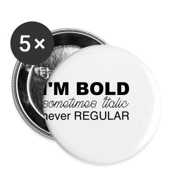 Im bold - Buttons small 1''/25 mm (5-pack) - white - Front