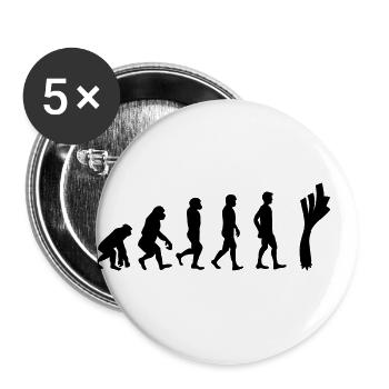 évolution poireau - Lot de 5 petits badges (25 mm) - blanc - Devant