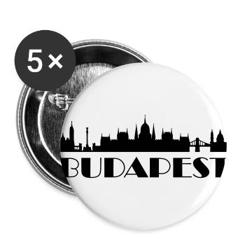 Budapest - Buttons klein 25 mm (5er Pack) - Weiß - Vorne