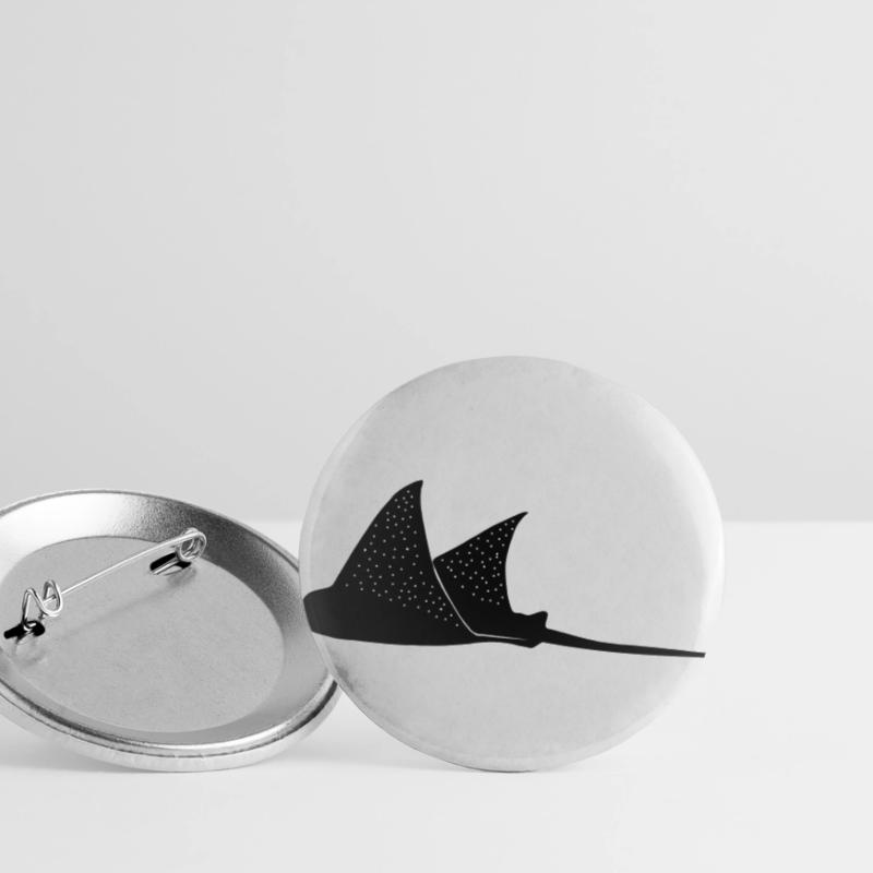 Eagle rays in flight mode Buttons small 1''/25 mm (5-pack)
