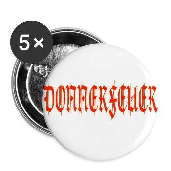 Donnerfeuerschrift red - Buttons klein 25 mm (5er Pack) - Weiß - Vorne