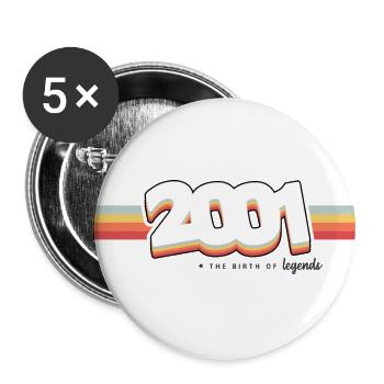 2001 the birth of legends - Buttons small 1''/25 mm (5-pack) - white - Front