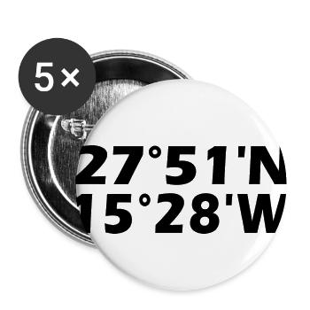 Santa Lucía de Tirajana Koordinaten - Buttons klein 25 mm (5er Pack) - Weiß - Vorne