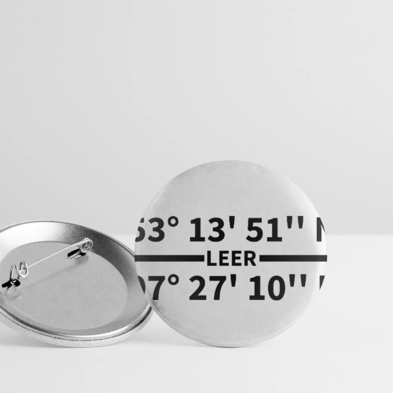 Empty coordinates Buttons small 1''/25 mm (5-pack)