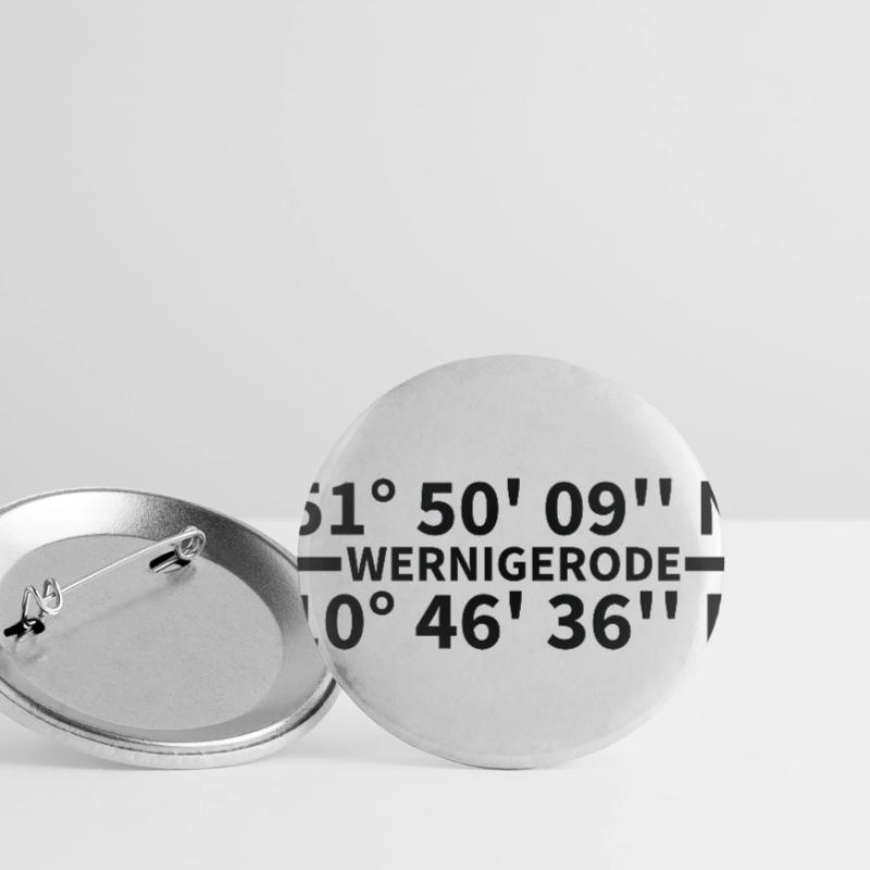 Wernigerode coordinates Buttons small 1''/25 mm (5-pack)