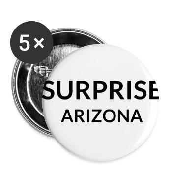 Surprise Arizona États-Unis - Lot de 5 petits badges (25 mm) - blanc - Devant