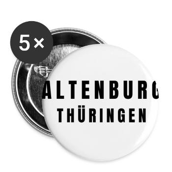 Altenburg, Thuringe - Lot de 5 petits badges (25 mm) - blanc - Devant