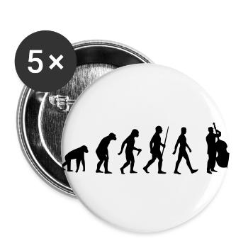 Double Bass - Evolution Music Strings Instrument - Buttons small 1''/25 mm (5-pack) - white - Front