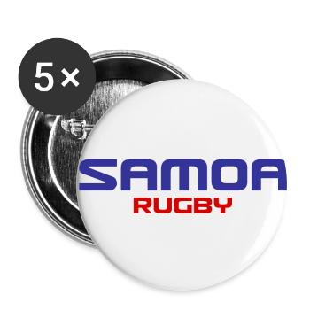 Samoa - Rugby - South Seas - Polynesia - Sports - Apia - Buttons small 1''/25 mm (5-pack) - white - Front