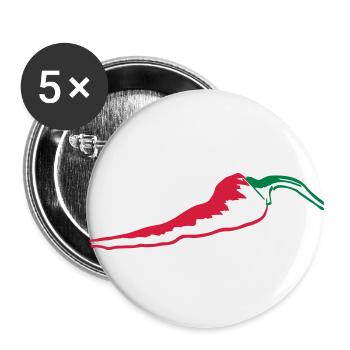 Chillie - Buttons klein 25 mm (5er Pack) - Weiß - Vorne