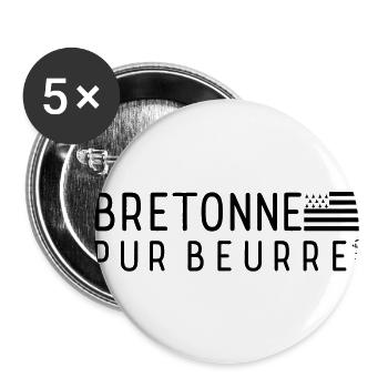 Breton pure butter (salted) - Buttons small 1''/25 mm (5-pack) - white - Front
