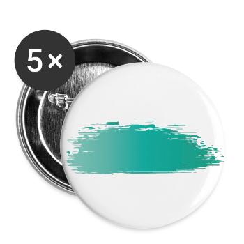 Peinture blob éclaboussure peinture peintre cadeau coloré course - Lot de 5 petits badges (25 mm) - blanc - Devant