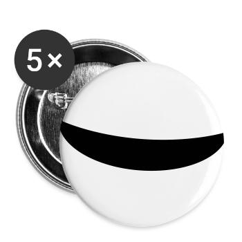 Just smile and grin - Buttons small 1''/25 mm (5-pack) - white - Front