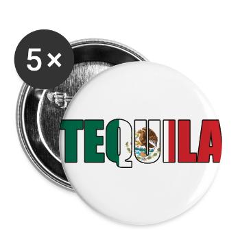 Tequila - Lot de 5 petits badges (25 mm) - blanc - Devant