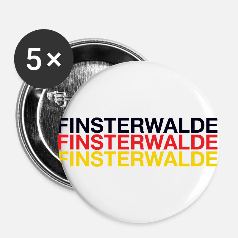 FINSTERWALDE - Buttons small 1''/25 mm (5-pack) - white