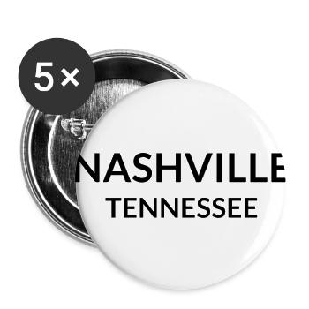 Nashville Tennessee USA - Buttons klein 25 mm (5er Pack) - Weiß - Vorne