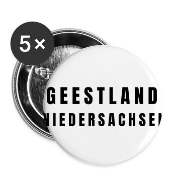 Geestland, Basse-Saxe - Lot de 5 petits badges (25 mm) - blanc - Devant