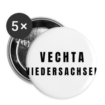 Vechta, Basse-Saxe - Lot de 5 petits badges (25 mm) - blanc - Devant