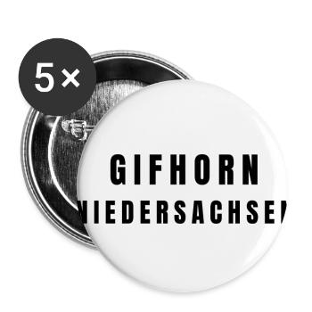 Gifhorn, Basse-Saxe - Lot de 5 petits badges (25 mm) - blanc - Devant