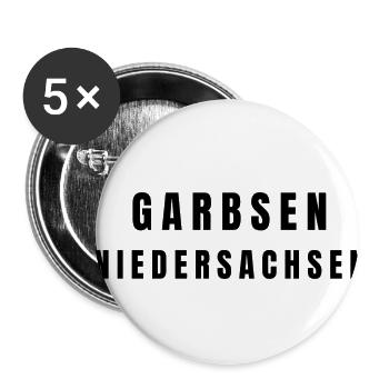 Garbsen, Basse-Saxe - Lot de 5 petits badges (25 mm) - blanc - Devant