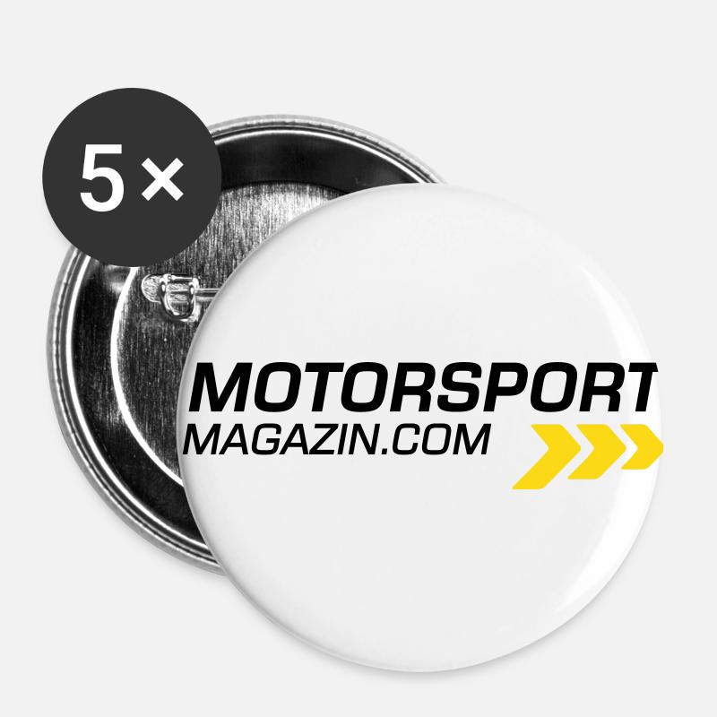 Motorsport-Magazin.com - Buttons klein 25 mm (5er Pack) - Weiß