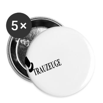 (trauzeuge_zylinder) - Buttons klein 25 mm (5er Pack) - Weiß - Vorne