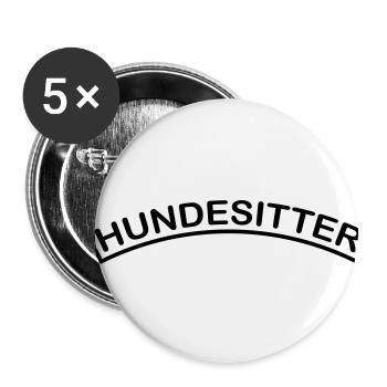 Hundesitter - Buttons klein 25 mm (5er Pack) - Weiß - Vorne