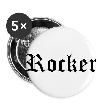 rocker - Buttons klein 25 mm (5er Pack) - Weiß - Vorne