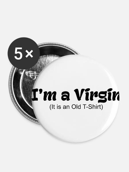 virgin - Buttons klein 25 mm (5er Pack) - Weiß