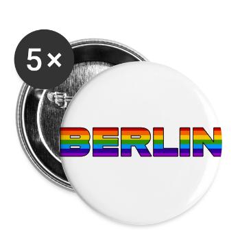 Berlin - Buttons klein 25 mm (5er Pack) - Weiß - Vorne